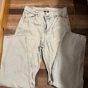 American Eagle Outfitters Light Blue Wide Leg Jeans